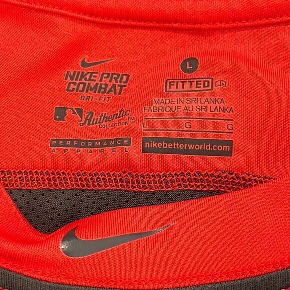 Nike Swingman NPC Pro Combat Men Baseball 3/4 Sleeve Shirt Dri-Fit 578313 L - Picture 6 of 9